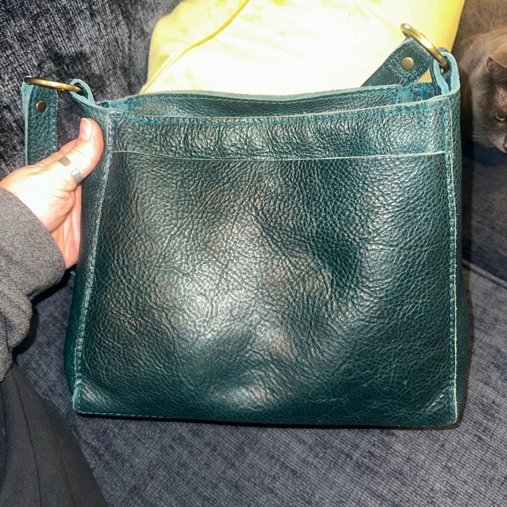 Portland Leather Goods Triangle Shoulder Bag - Lagoon
